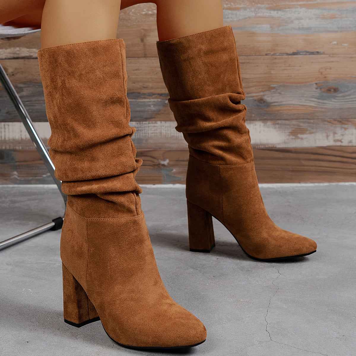 New European And American High Heel Slip-on Fashion Women's Boots