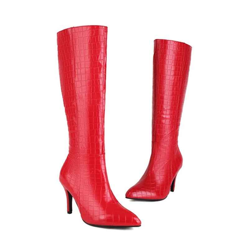 European And American Pointed Thin Heel Super High Boots