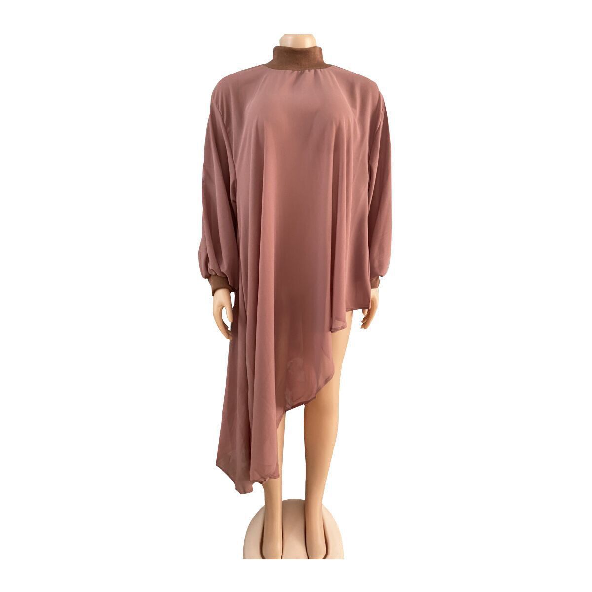 African Fat Woman Irregular Chiffon Loose Women Dress