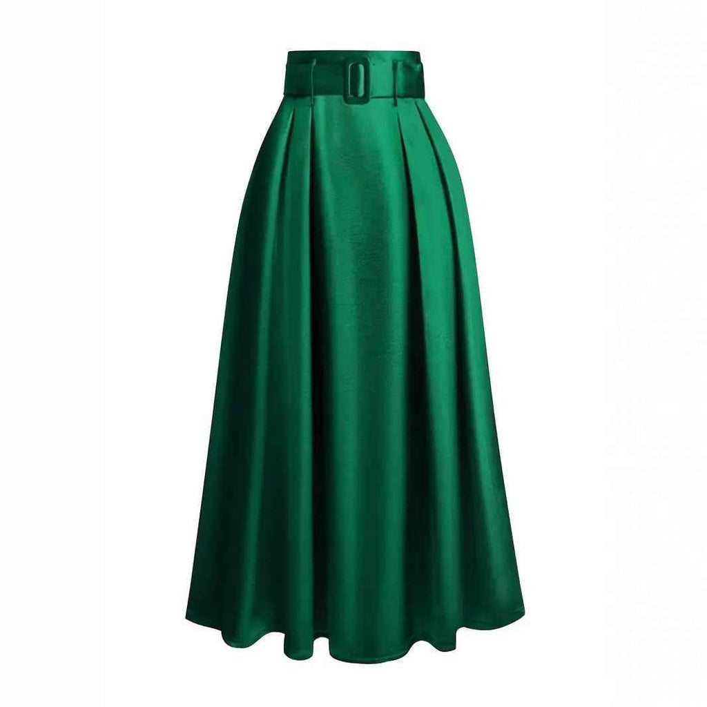 Women's High Waist Pure Color Skirt
