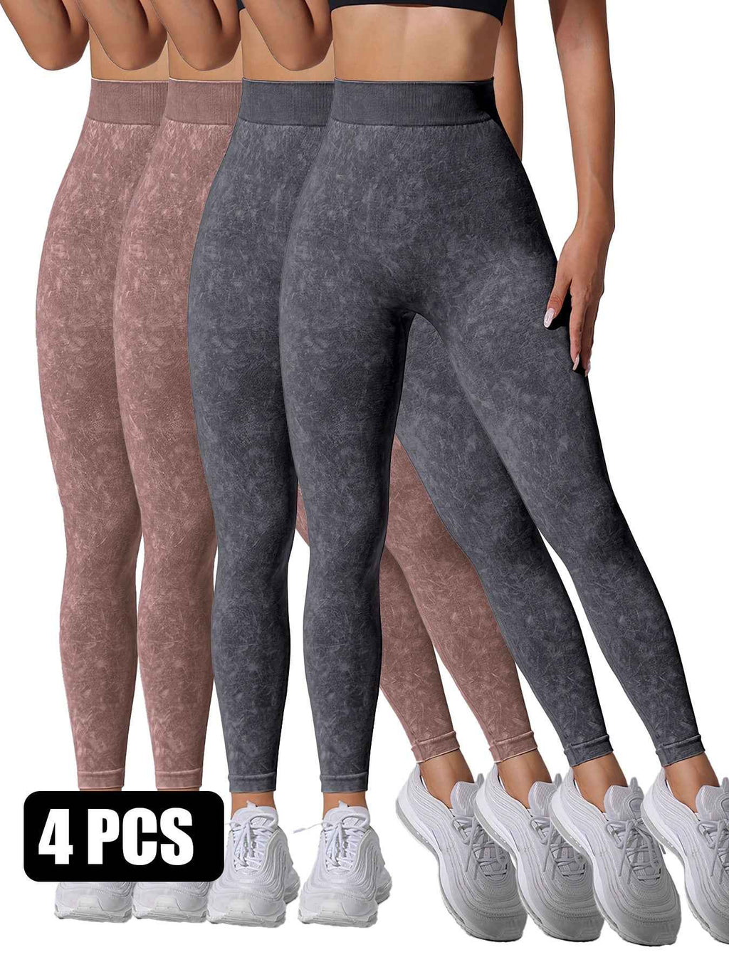 4PACK nahtlose Yoga-Hosen für ultimativen Komfort und Flexibilität